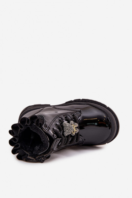 Laque Pealiste poolsaapad Laste jalanõud voodrigaPrzypinką Karu msuud Fionessa Laque Pealiste poolsaapad Laste jalanõud voodrigaPrzypinką Karu msuud Fionessa