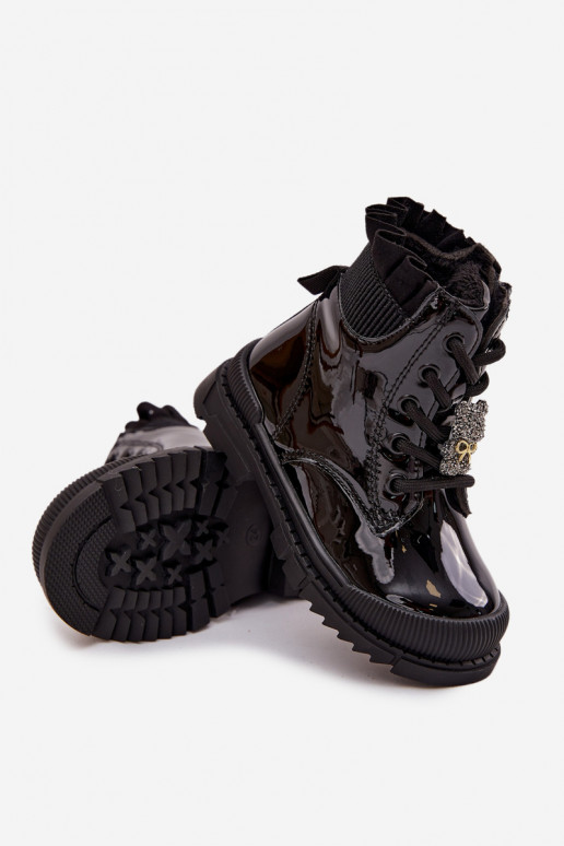 Laque Pealiste poolsaapad Laste jalanõud voodrigaPrzypinką Karu msuud Fionessa Laque Pealiste poolsaapad Laste jalanõud voodrigaPrzypinką Karu msuud Fionessa