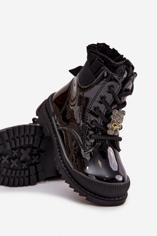 Laque Pealiste poolsaapad Laste jalanõud voodrigaPrzypinką Karu msuud Fionessa Laque Pealiste poolsaapad Laste jalanõud voodrigaPrzypinką Karu msuud Fionessa