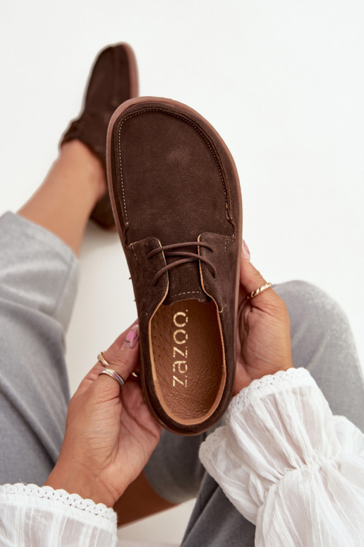 jalatsid Pealiste omad Typu BarefootPealturalnego seemisnakhsedu Zazoo 327 Czekoladosissee