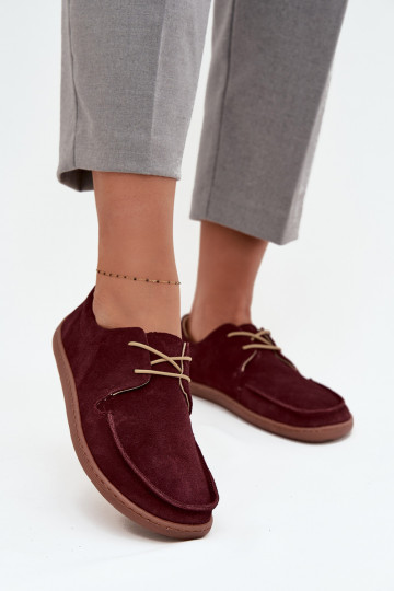 jalatsid Pealiste omad Typu BarefootPealturalnego seemisnakhsedu Zazoo 327 bordoo-värvi 2