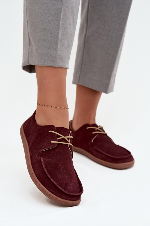 jalatsid Pealiste omad Typu BarefootPealturalnego seemisnakhsedu Zazoo 327 bordoo-värvi