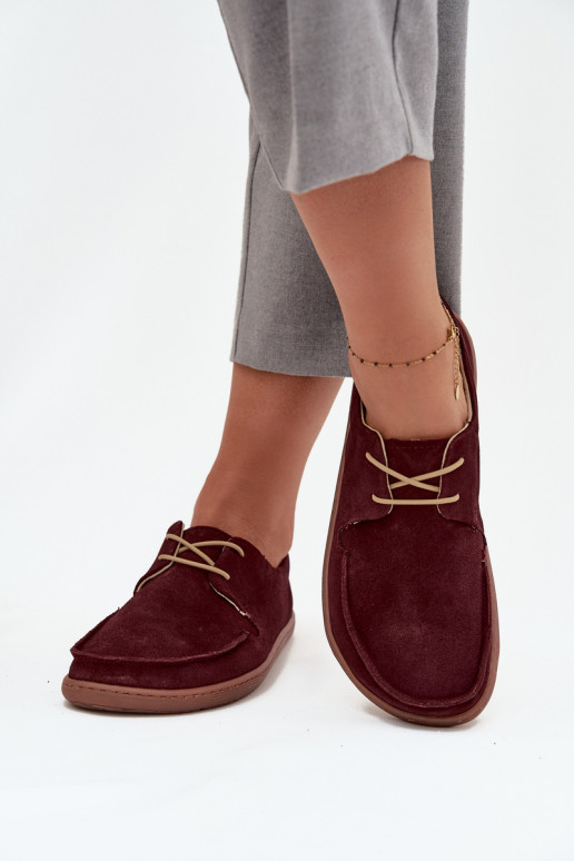 jalatsid Pealiste omad Typu BarefootPealturalnego seemisnakhsedu Zazoo 327 bordoo-värvi