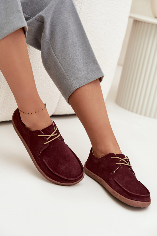 jalatsid Pealiste omad Typu BarefootPealturalnego seemisnakhsedu Zazoo 327 bordoo-värvi