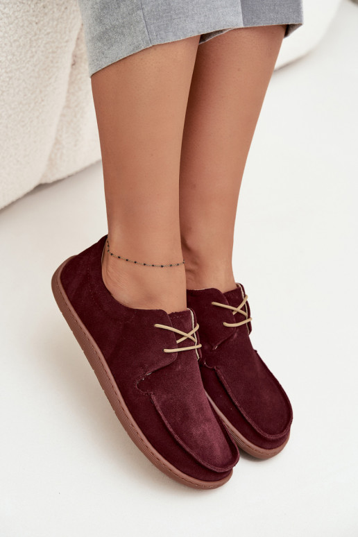 jalatsid Pealiste omad Typu BarefootPealturalnego seemisnakhsedu Zazoo 327 bordoo-värvi