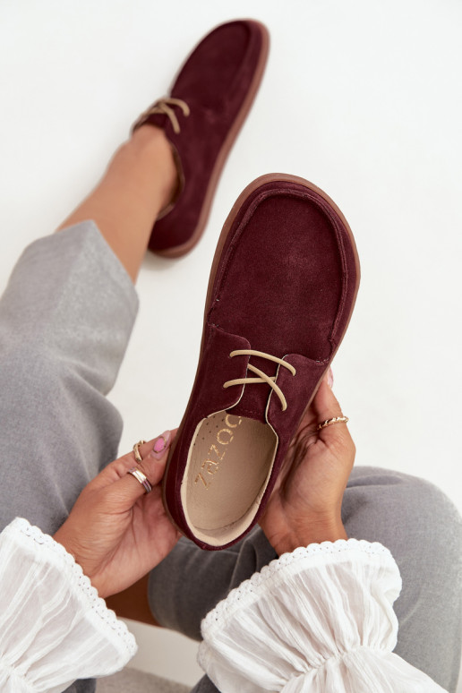 jalatsid Pealiste omad Typu BarefootPealturalnego seemisnakhsedu Zazoo 327 bordoo-värvi