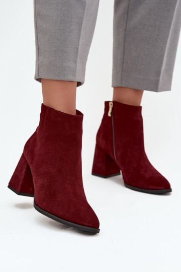 Pealiste poolsaapadPealturalnego seemisnakhsedu Obcas Słupek voodriga bordoo-värvi Zazoo 3128 2