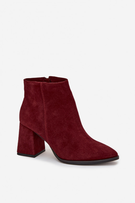 Pealiste poolsaapadPealturalnego seemisnakhsedu Obcas Słupek voodriga bordoo-värvi Zazoo 3128