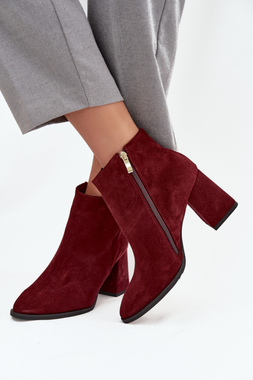 Pealiste poolsaapadPealturalnego seemisnakhsedu Obcas Słupek voodriga bordoo-värvi Zazoo 3128