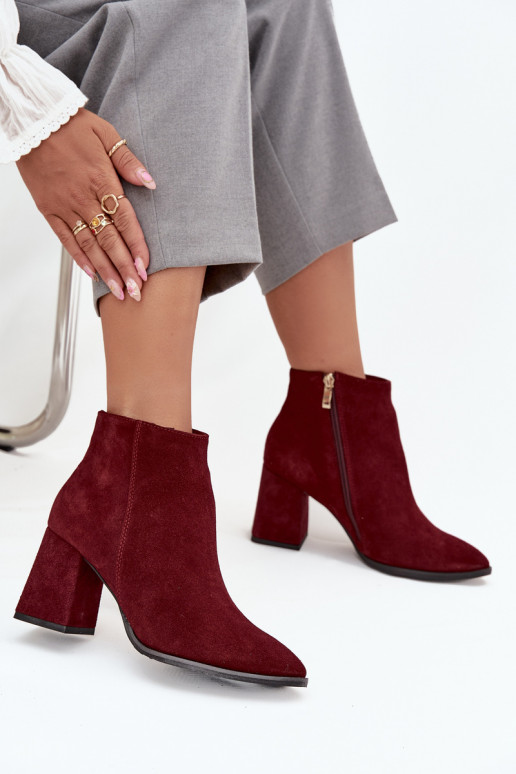 Pealiste poolsaapadPealturalnego seemisnakhsedu Obcas Słupek voodriga bordoo-värvi Zazoo 3128