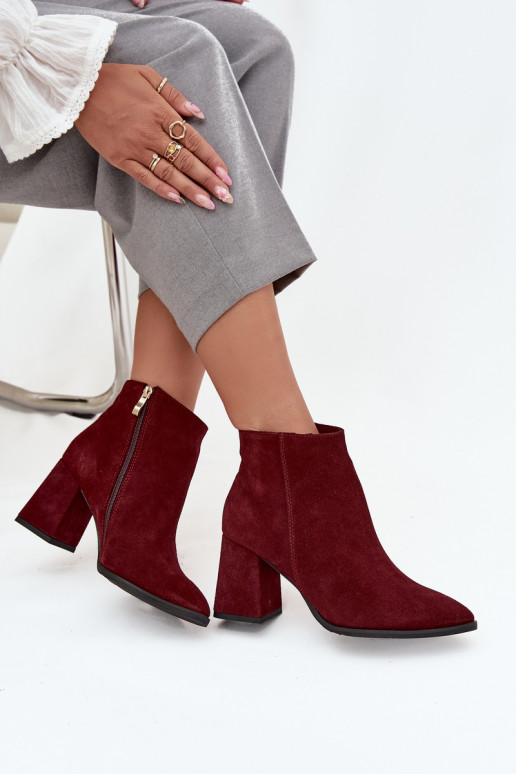 Pealiste poolsaapadPealturalnego seemisnakhsedu Obcas Słupek voodriga bordoo-värvi Zazoo 3128