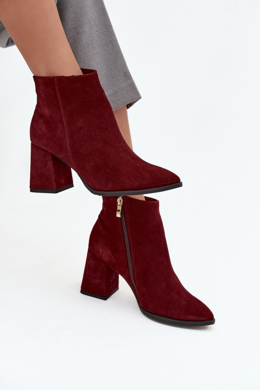 Pealiste poolsaapadPealturalnego seemisnakhsedu Obcas Słupek voodriga bordoo-värvi Zazoo 3128