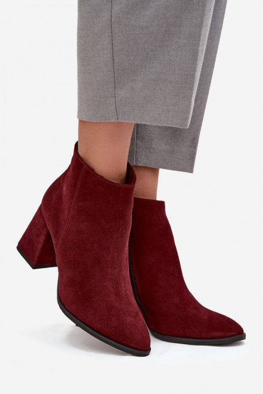 Pealiste poolsaapadPealturalnego seemisnakhsedu Obcas Słupek voodriga bordoo-värvi Zazoo 3128