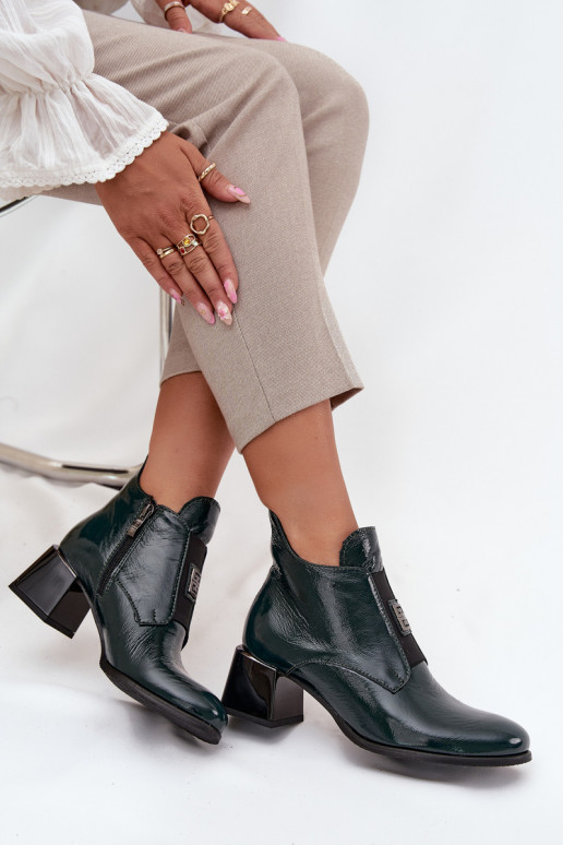 Pealhk Laque Pealiste poolsaapad Klockis Koos Ornate Detalem voodriga Zazoo 60560 khakivärvi