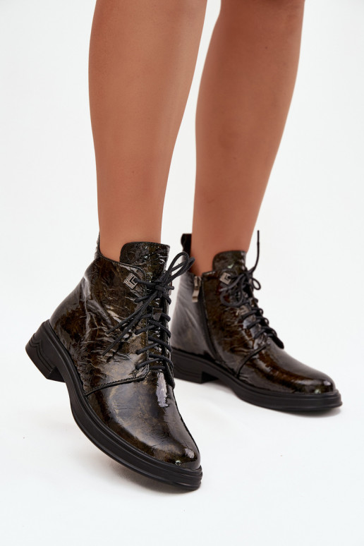 Pealhk Laque Pealiste poolsaapad voodriga Lossi juurde D&A LZ42-042 Kuldset värvi Pealhk Laque Pealiste poolsaapad voodriga Lossi juurde D&A LZ42-042 Kuldset värvi