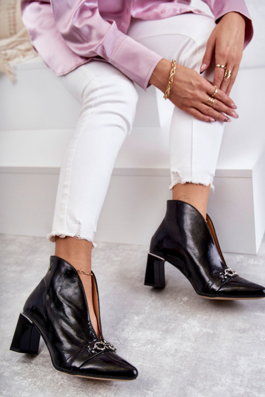 Pealhk Pealiste poolsaapad kõrge jämeda kontsaga Sellel onciejka msuud 05262-01