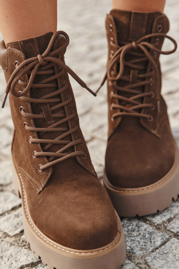 Zomšinised naiste saapad paeltega Big Star SS274792 pruunid 2