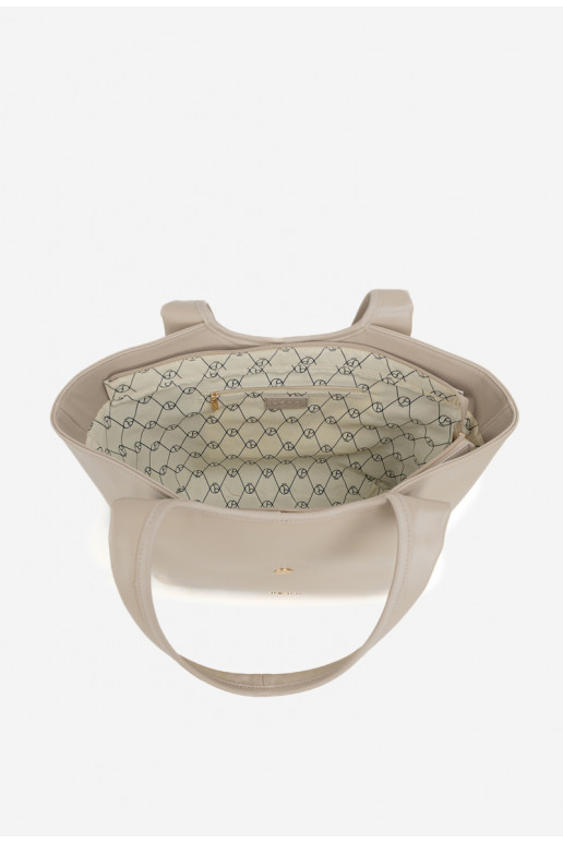 Käekott Ostlejaka neetide ja pandlaga NOBO BAG6010-015 Heledaltbeež