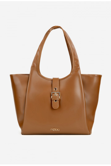 NOBO BAG6010-017 erk pruun ostukott pandlitega