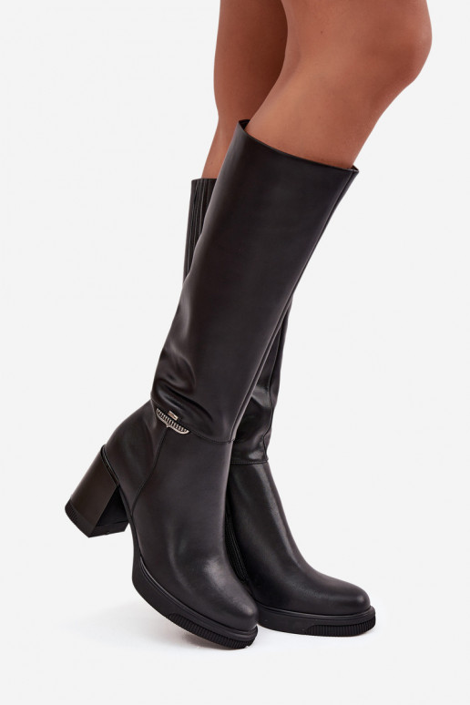 pika säärega saapad pika säärega saapad Pealiste omadPealturalnej Skóry kõrge jämeda kontsaga voodriga Vinceza 66826 msuud