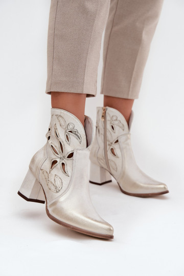 Pealhk Ažuurne Pealiste poolsaapad Zazoo 3647 Kuldset värvi Przecierany