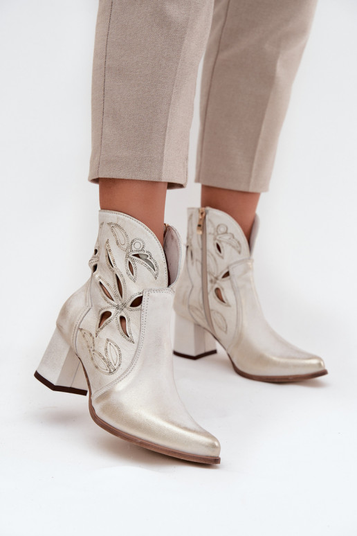 Pealhk Ažuurne Pealiste poolsaapad Zazoo 3647 Kuldset värvi Przecierany