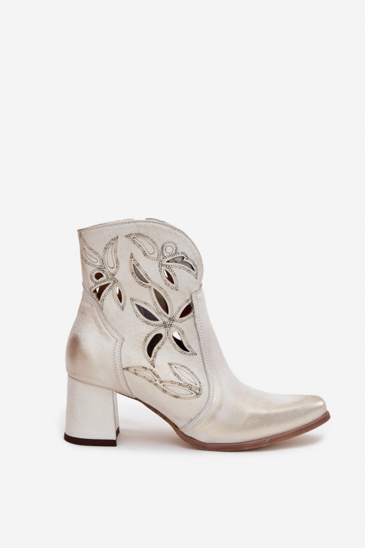 Pealhk Ažuurne Pealiste poolsaapad Zazoo 3647 Kuldset värvi Przecierany