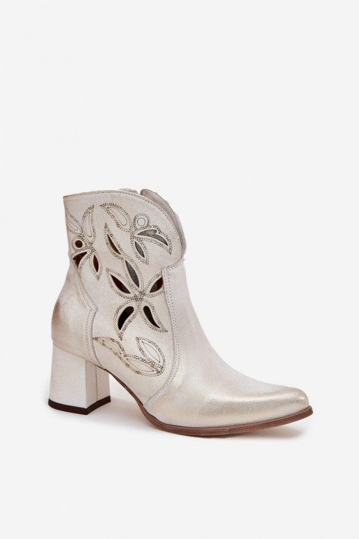 Pealhk Ažuurne Pealiste poolsaapad Zazoo 3647 Kuldset värvi Przecierany