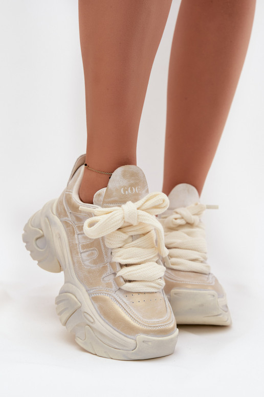 Pealhk Sneakers tüüpi jalanõud Pealiste omad GOE SS2N4009 Kuldset värvi