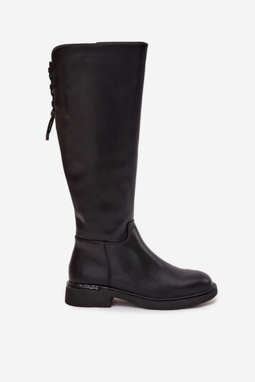 voodriga naiste pika säärega saapadPealturalnej Skóry laiade nööridega Vinceza 66822 msuud