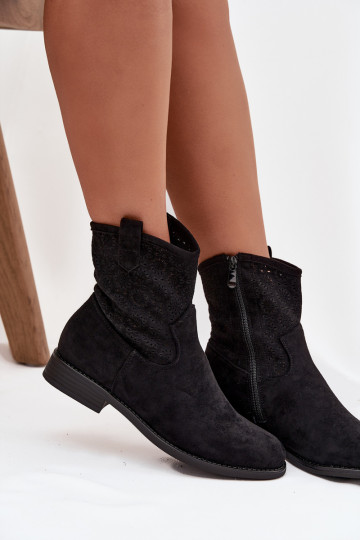 Pealiste poolsaapad laiade nööridega Ažuurse mustriga S.Barski HY52-530 msuud