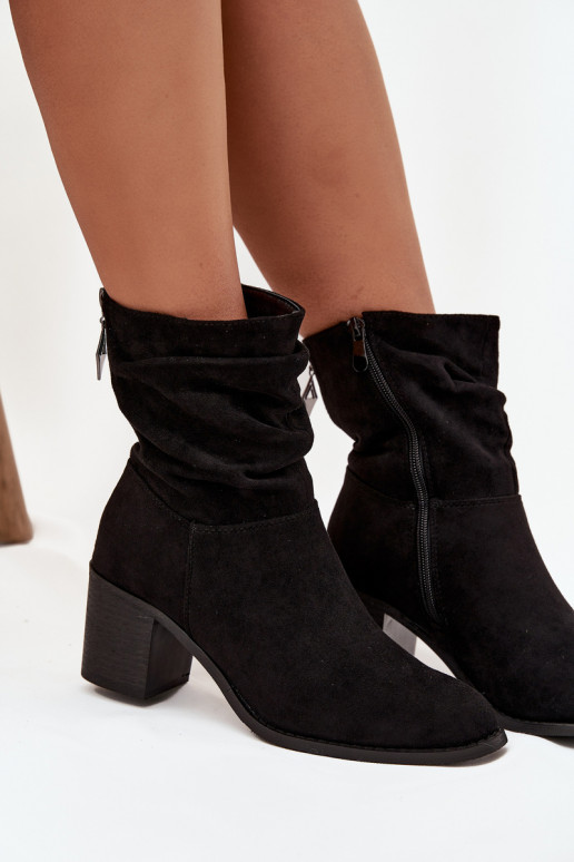 Pealiste poolsaapad Koos rüüsidega kõrge jämeda kontsaga S.Barski HY52-516 msuud