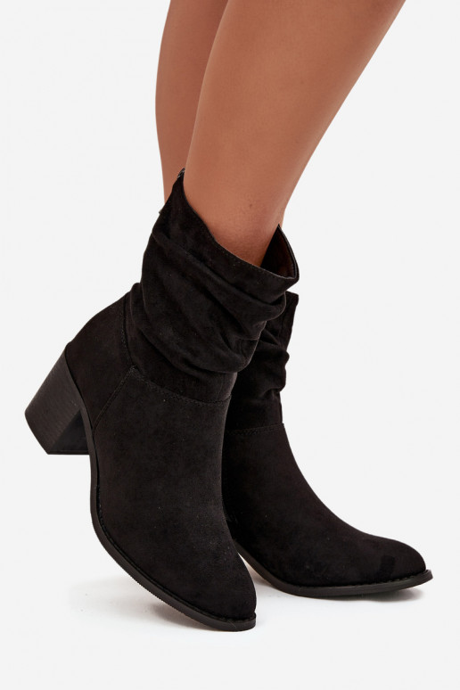 Pealiste poolsaapad Koos rüüsidega kõrge jämeda kontsaga S.Barski HY52-516 msuud