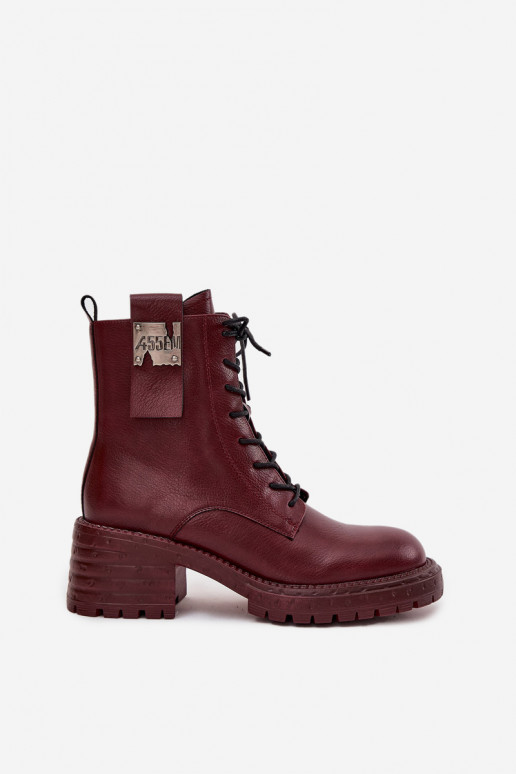 Pealhk saapad Pealiste omad Klockis Koos Ornate Detalem Artiker 57C0211 bordoo-värvi