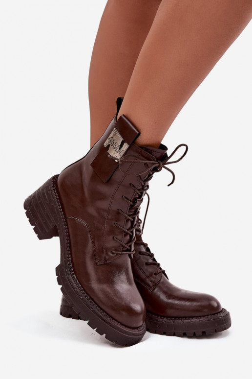 Pealhk saapad Pealiste omad Klockis Koos Ornate Detalem Artiker 57C0213 pruunid värvi