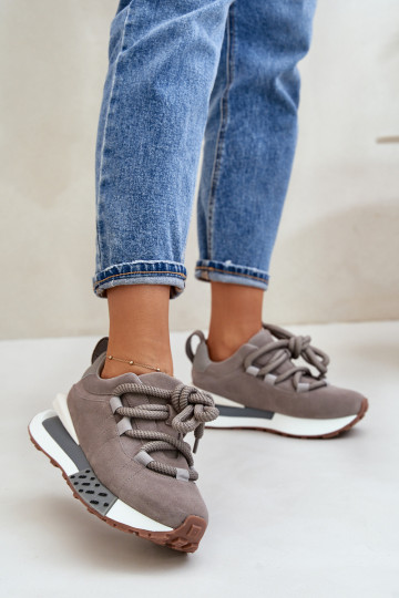 seemisnakhsed Sneakers tüüpi jalanõud Pealiste omad platvormigaGrubym Paeladm Artiker 54C1463 Halli värvi 2