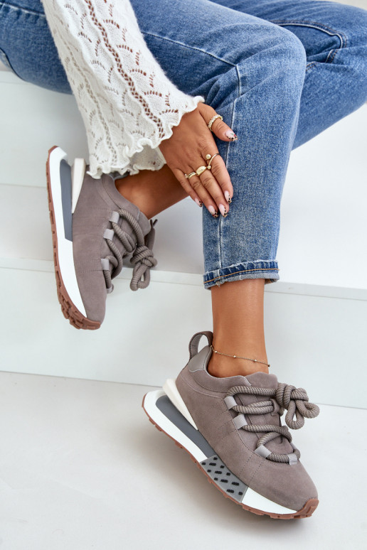 seemisnakhsed Sneakers tüüpi jalanõud Pealiste omad platvormigaGrubym Paeladm Artiker 54C1463 Halli värvi