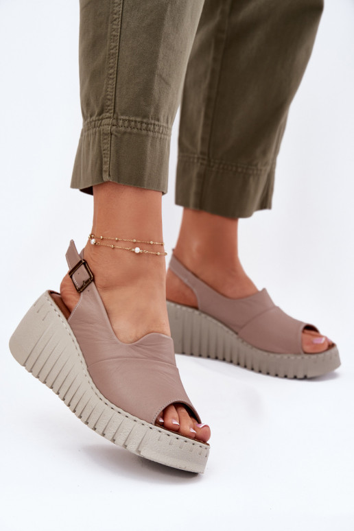 PealistesandaalidPealturalnej Skóry Kiilu peal Artiker 54C0788 beeži värvi