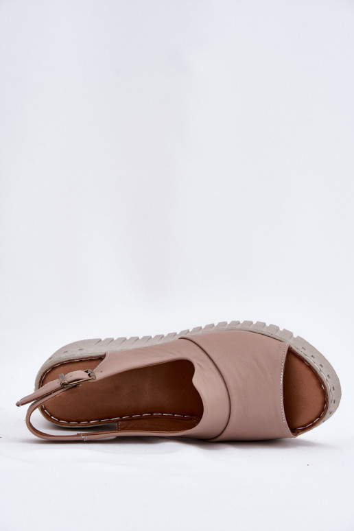 PealistesandaalidPealturalnej Skóry Kiilu peal Artiker 54C0788 beeži värvi