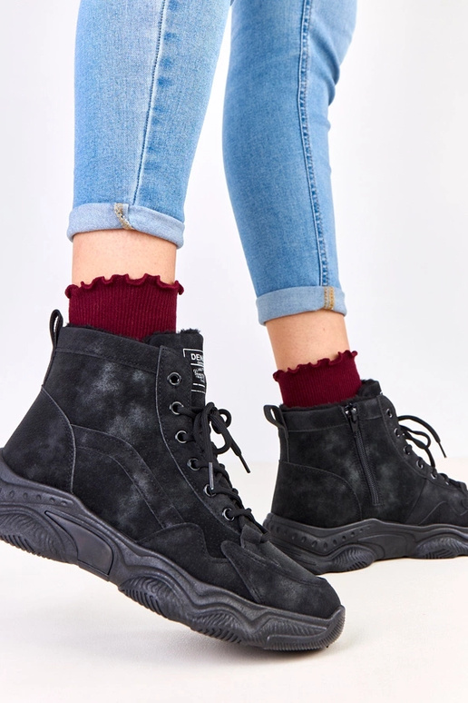 Mustad tööjalatsid kunstsuede ja...