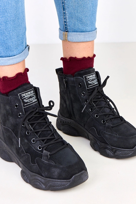 Mustad tööjalatsid kunstsuede ja...