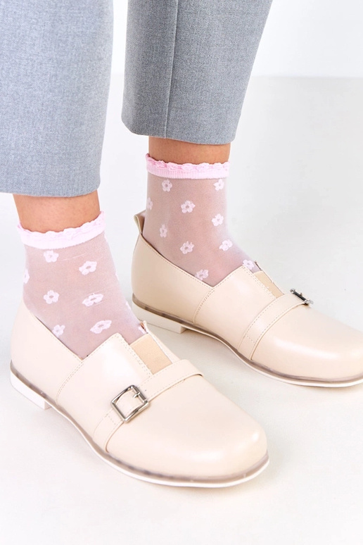 Kreemja värvi naiste poolsaapad...