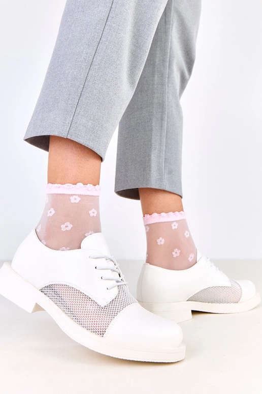 Valged naiste poolsaapad võrgu...