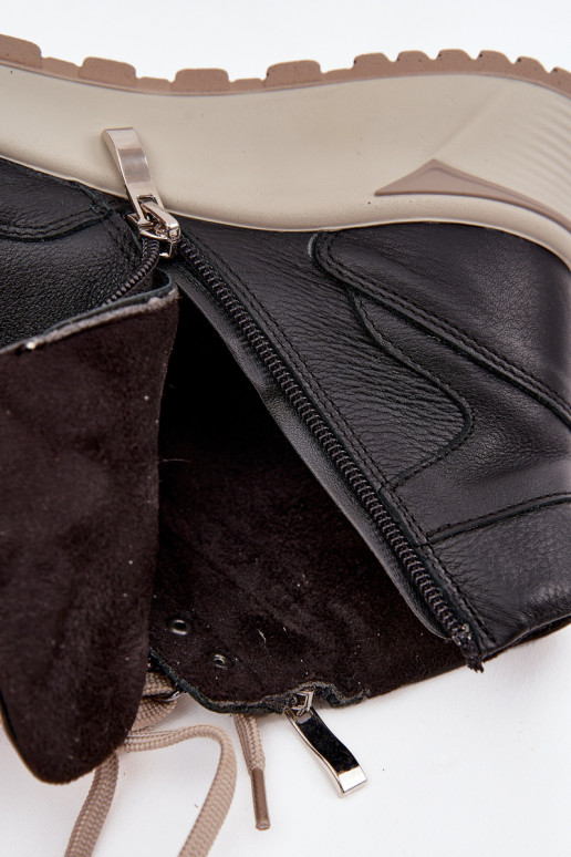 Pealiste poolsaapad Sportliku stiiliga Pealiste omad platvormigaPealturalnej Skóry Zazoo Z1239 msuud