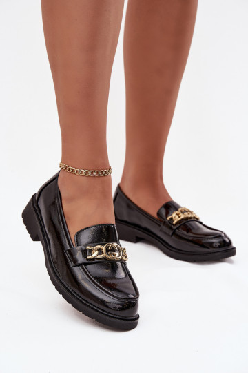 Lakitud mokassiinid Pealiste omad Kuldse kaunistusega S.Barski HY52-539 msuud 2