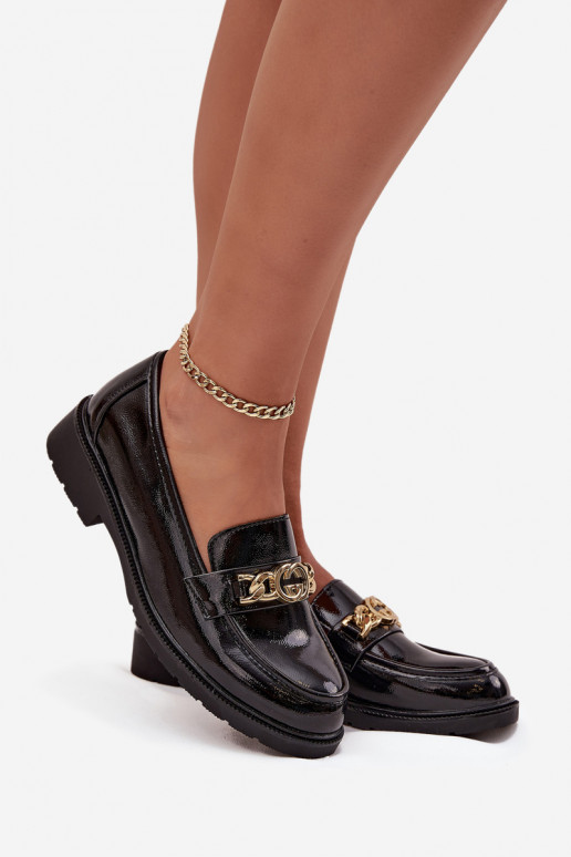 Lakitud mokassiinid Pealiste omad Kuldse kaunistusega S.Barski HY52-539 msuud