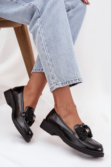 Lakitud mokassiinid Pealiste omad lipsukesega S.Barski HY52-319A msuud