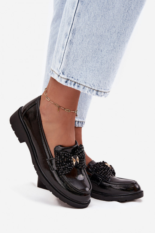 Lakitud mokassiinid Pealiste omad lipsukesega S.Barski HY52-319A msuud