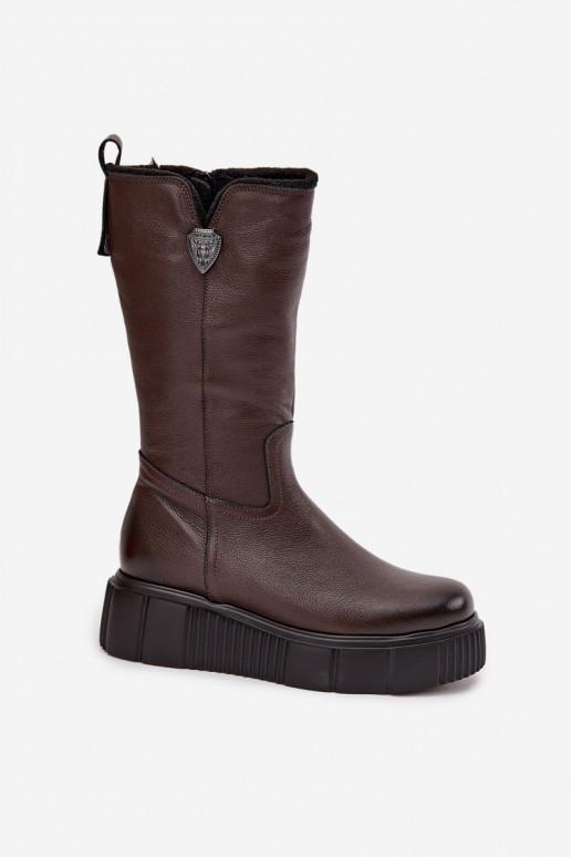 Pealiste omad Pealhk pika säärega saapad Villaga Zazoo 70121 Czekoladosissee