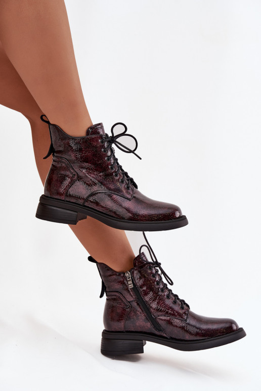 Laque Pealhk Pealiste poolsaapad Klockis D&A LZ52-954 bordoo-värvi